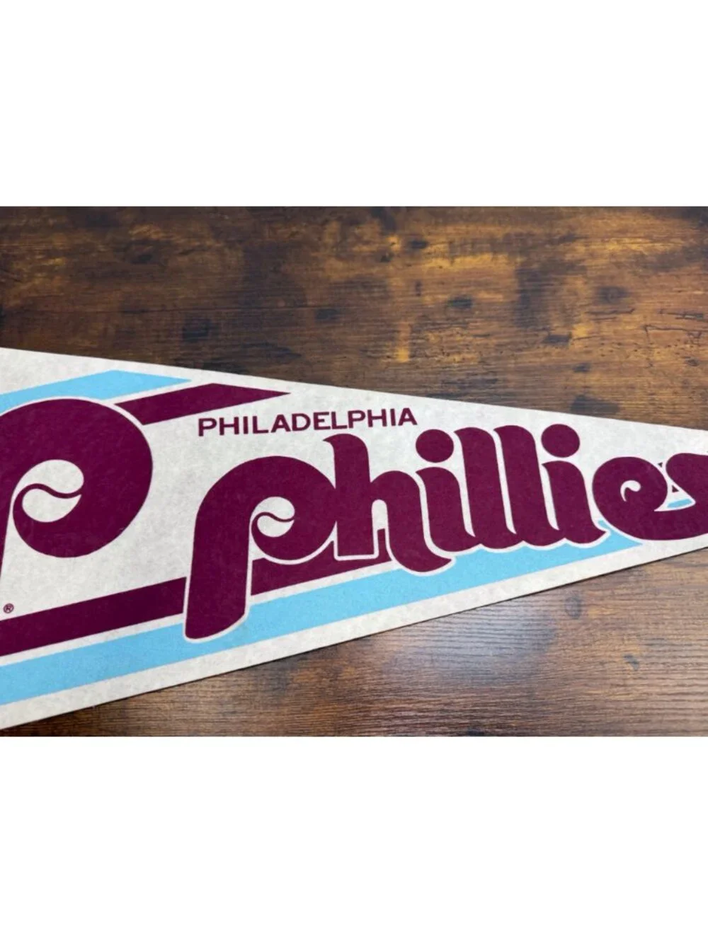 Vintage Philadelphia Phillies Felt Pennant MLB Baseball Memorabilia 29.5 inches